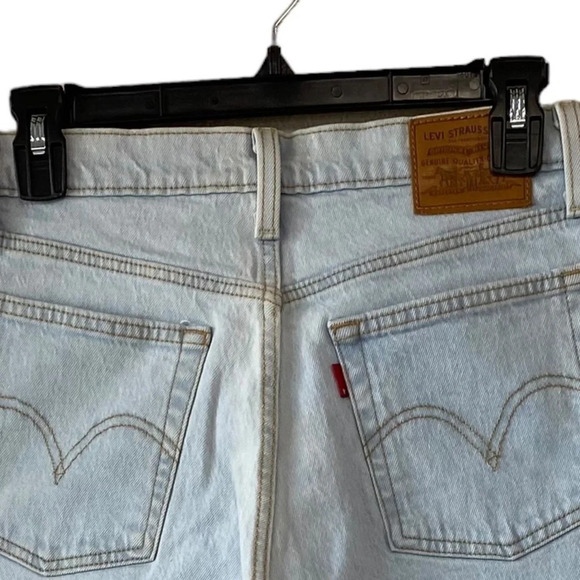 Levi's Wedgie High Rise Raw Hem Button Fly Ankle Skinny Leg Denim Jeans Size 27 - Picture 7 of 8